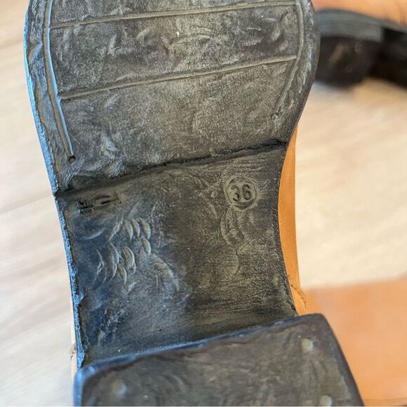 Sundance At A Glance Tan Suede Leather Lace Up Knee High Boot Size 36/5.5-6 - Picture 9 of 9